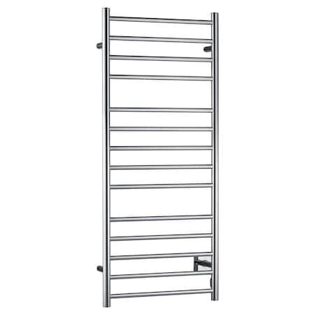 Anzzi Elgon 14Bar Stainless Steel Wall Mounted Towel Warmer Rack with Polished Chrome Finish TW-WM105CH
